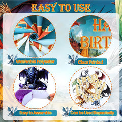 LUUFILx complete dragon party decor set for a cohesive dragon theme.