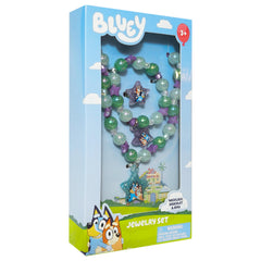 Three-piece LUV HER Bluey playtime collection for kids' outfits.