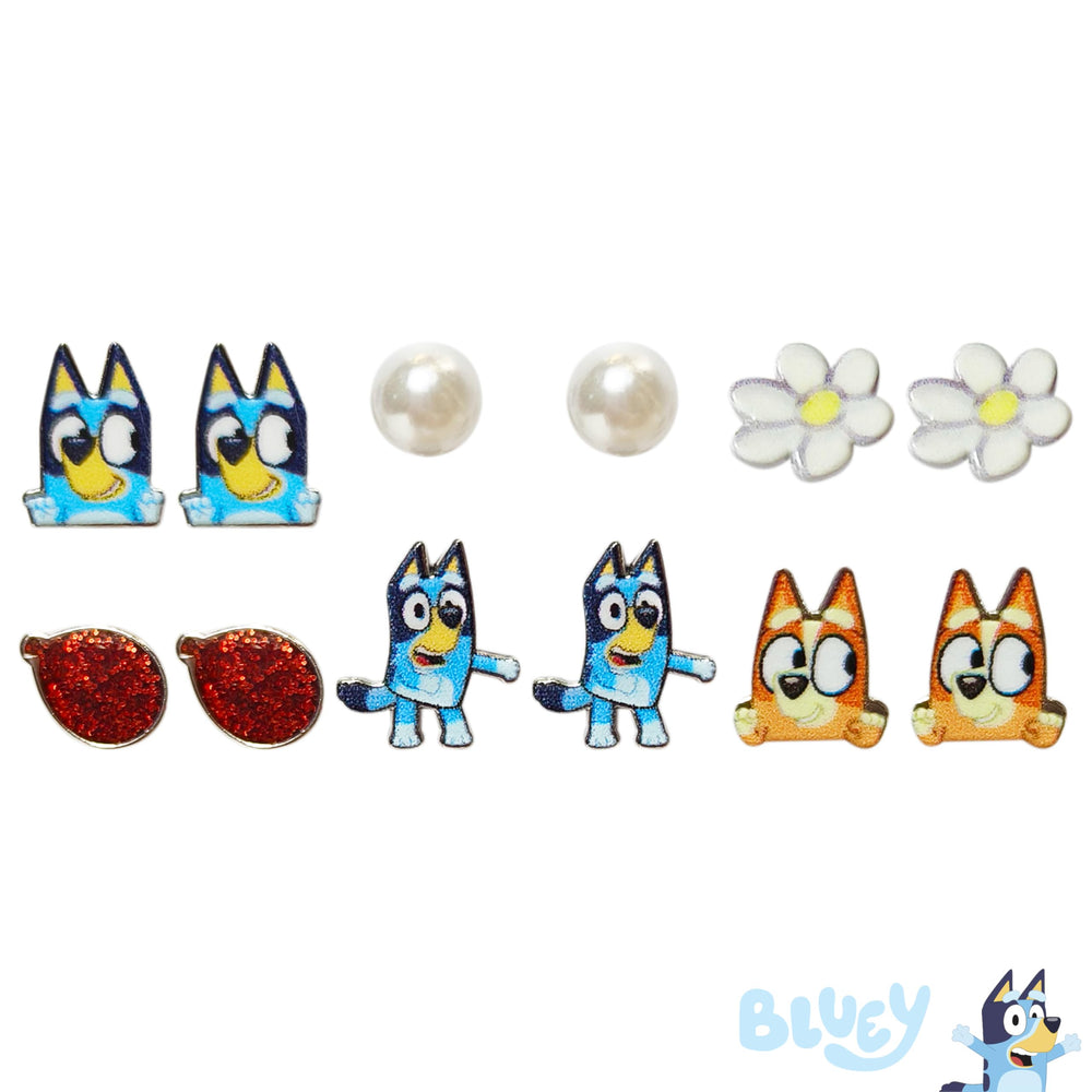 LUV HER Gift-ready Bluey earrings set, ideal for birthdays and special occasions.