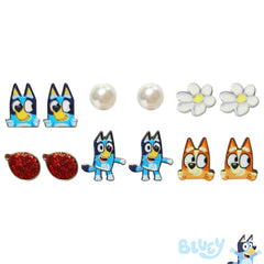 LUV HER Gift-ready Bluey earrings set, ideal for birthdays and special occasions.
