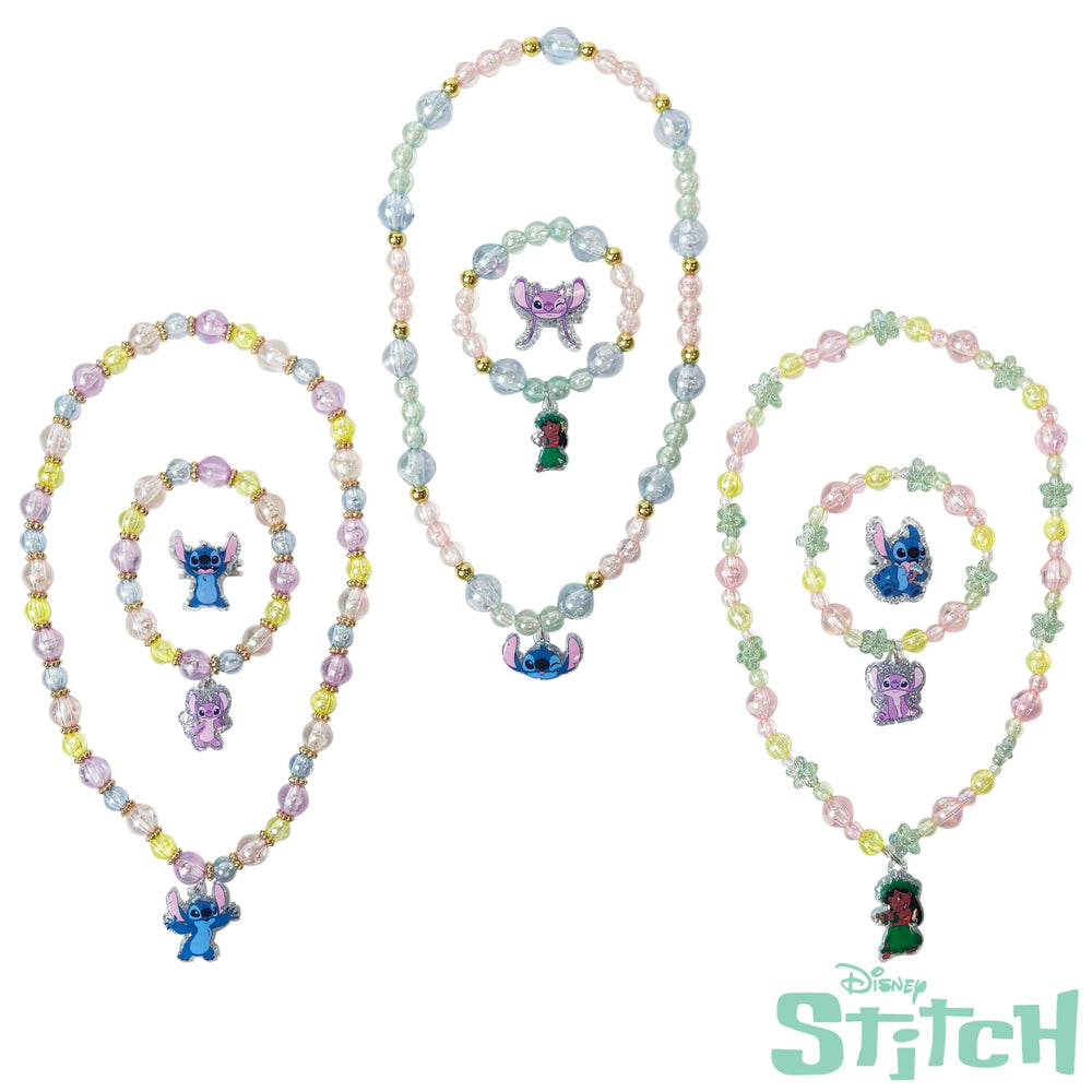 LUV HER Lilo & Stitch playtime scene with kids wearing beads and rings