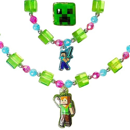 LUV HER Minecraft Girls Jewelry Box Set 3-Piece complete dress-up kit for imaginative play.