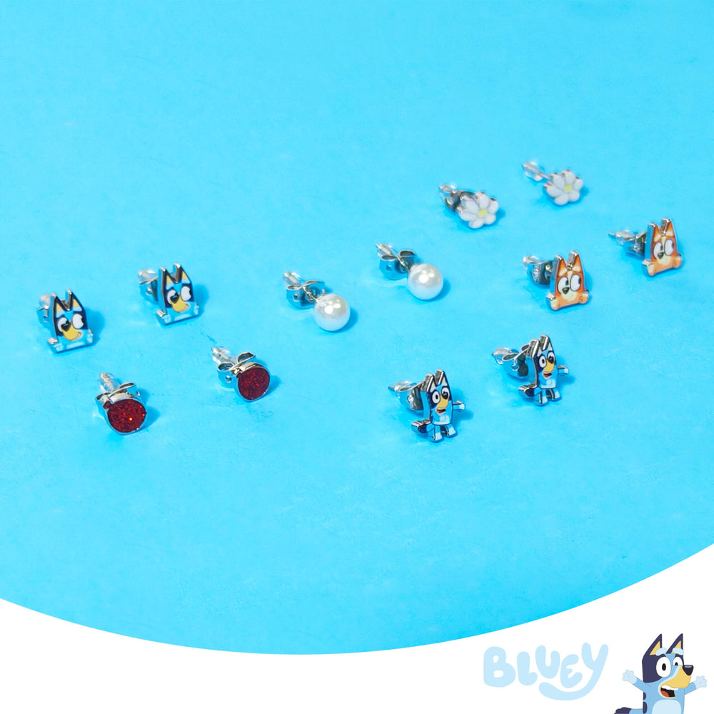 LUV HER Safe for sensitive ears Bluey earrings, hypoallergenic choice for young wearers.