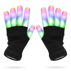 Luwint LED finger gloves glow in multiple colors for performances