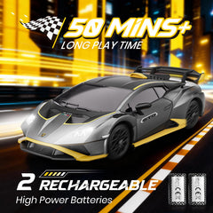 LUXOS RC Lamborghini adjustable speed 1-15 km/h for all skill levels.