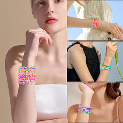 LUYI surfer boho bracelets in vibrant summer colors