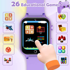 Luyiilo Kids Games Watch camera photo purple for clear moments.
