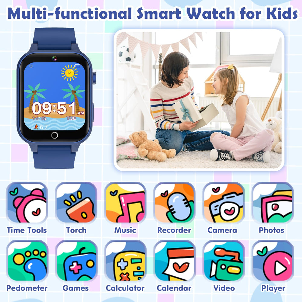 Luyiilo kids smartwatch touch screen shown for intuitive navigation