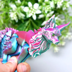LUYUCUBE nine-tailed fox model on a shelf as a collectible piece.