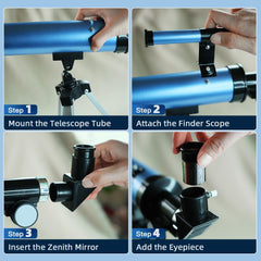 Luzsco Kids Telescope ready for backyard astronomy and trips.