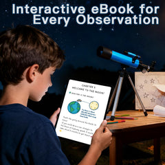 Luzsco Kids Telescope multi-coated optics deliver bright, sharp images.