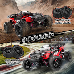 Lvcdzr 1:18 RC car interchangeable shells in red and green