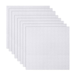 LVHERO Classic baseplates 10x10 white; pack of 8, compatible with major brands.
