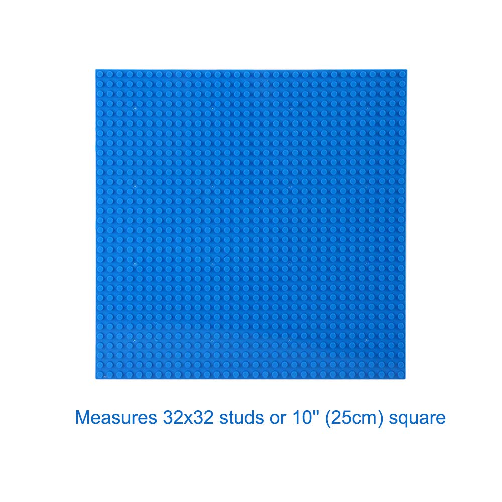 LVHERO Classic Baseplates blue 10x10 close-up shows sturdy surface.