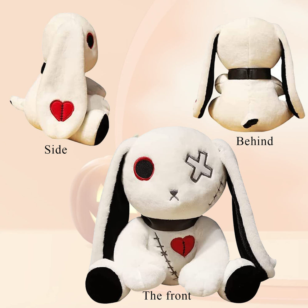 LVQING rabbit plush doll white close-up of plush texture