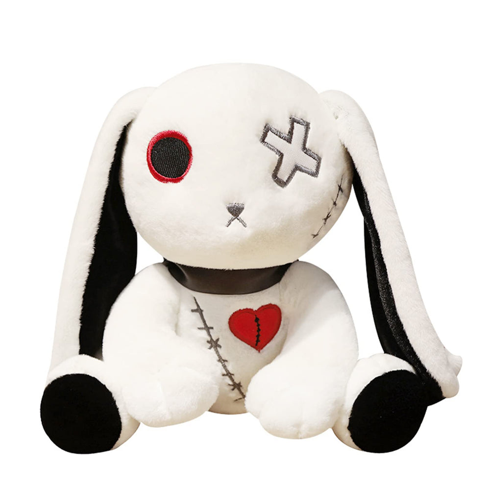 LVQING rabbit plush doll white front view showing soft cuddle appeal
