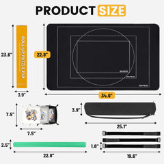 Lwoeo roll tube with Velcro closure demonstrates secure transport of puzzles.