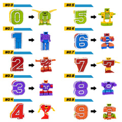 Lydaz Number Bots colorful robots showing easy block-to-robot transformation.