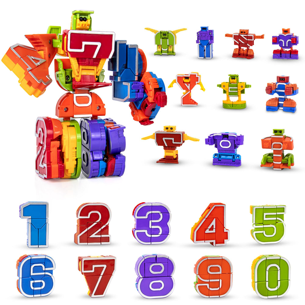 Lydaz Number Bots robot toy with number blocks for early math exploration.