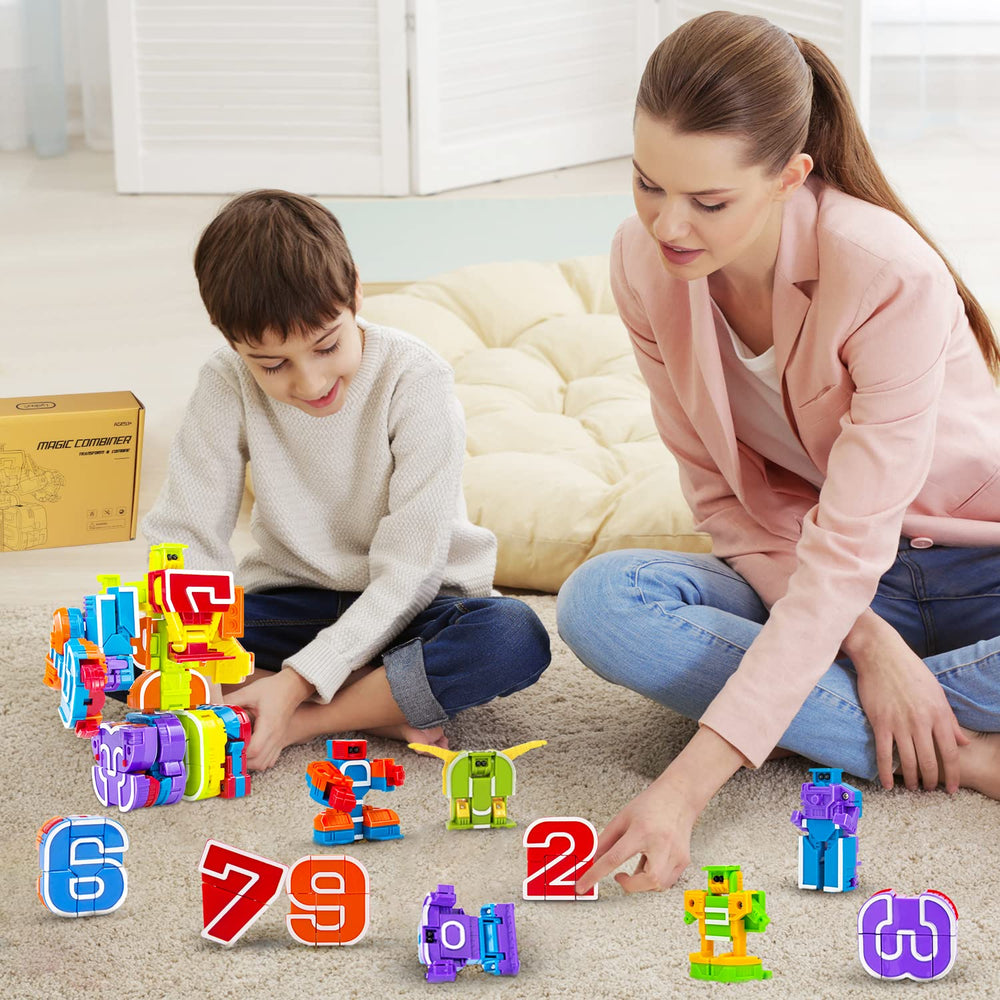 Lydaz Number Bots stem learning toy supports early math and color recognition.