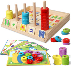 Lydaz Montessori math toy shows counting blocks to boost early number recognition and fine motor skills.