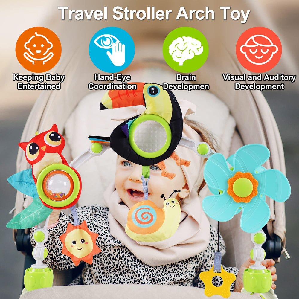 Lynncare arch teether toy soothing gums while baby graspes