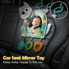 Lynncare car-seat mirror large provides visual checks for rear-facing babies