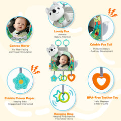 Lynncare hanging soft toys crinkle for engaging baby play