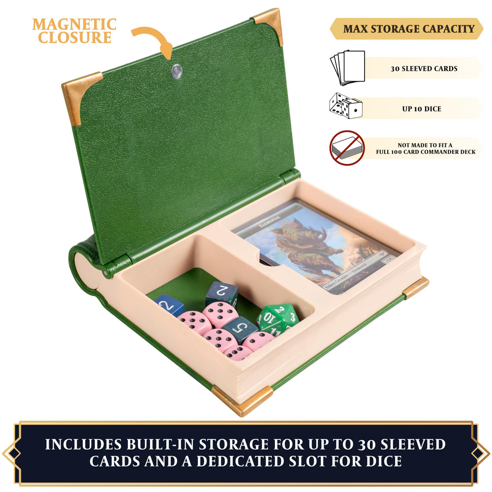 LYNX MTG Commander Codex reversible layout supports left or right placement.