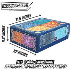LYNX box interior showing 17 dividers for organized card storage