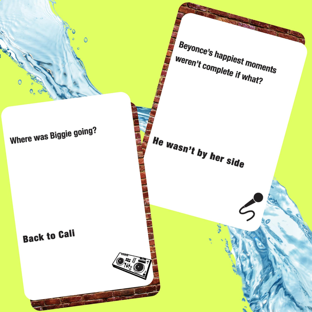 Lyrically Correct outdoor poolside game for sunny, sand-friendly trivia rounds.