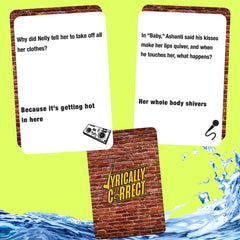 Lyrically Correct travel-friendly party game fits bags for road trips.