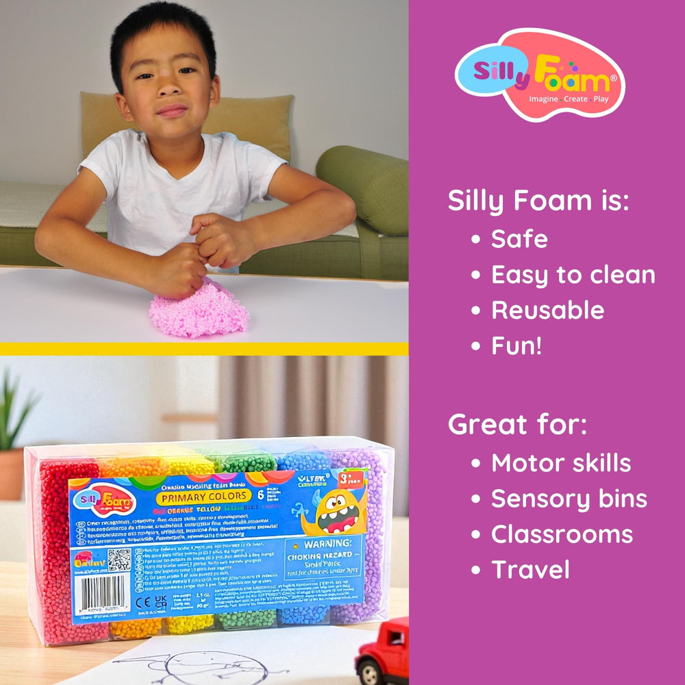 LYRK Silly Foam classroom colors arranged for group projects