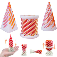 Lyzbbsoy spiral cone fidget toy front view shows durable tactile design.