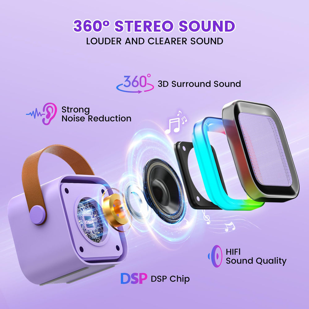 LZYOC LED light show enhances parties with pulsing colors for a lively karaoke vibe.
