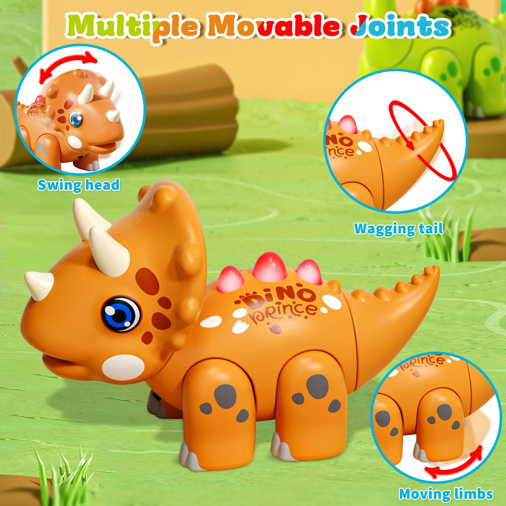 LZZAPJ dinosaurs emit sounds and lights to enhance pretend play.