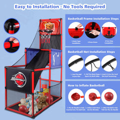 M SANMERSEN basketball hoop can hang on a door for versatile use