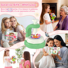M SANMERSEN flower bouquet kit kids assembly shows hands-on crafting in action