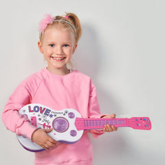 M SANMERSEN durable toy guitar stands up to playful learning sessions