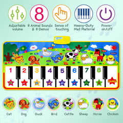 M SANMERSEN kids stepping on keys invites rhythm and musical exploration.