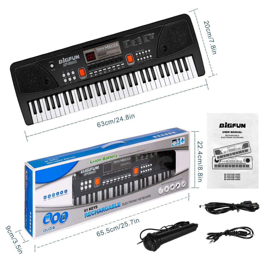 M SANMERSEN piano battery and USB power enables portable use