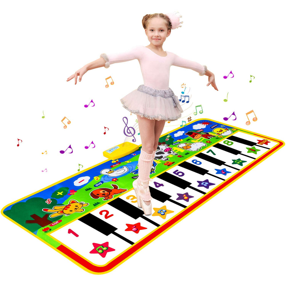 M SANMERSEN piano mat on the floor promotes active play and learning.