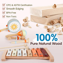 Non-toxic paints used on M SANMERSEN wooden toys ensure safe play