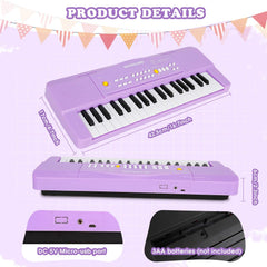 Purple M SANMERSEN toy piano adds cheerful, engaging learning mood.