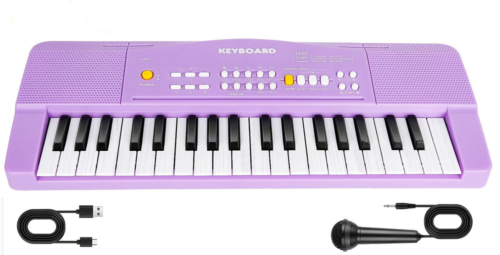 M SANMERSEN toy piano front view showing compact beginner-friendly design.