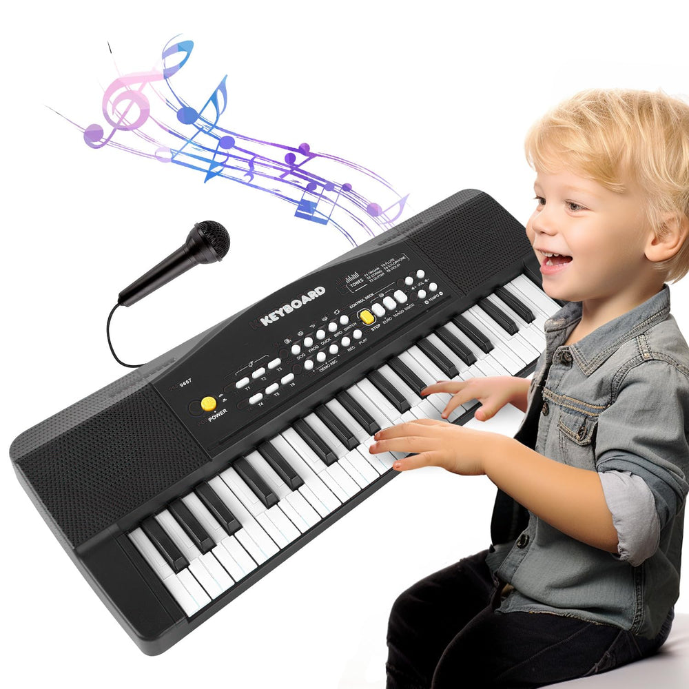 M SANMERSEN toy piano with wood-grain keys for a realistic playing feel