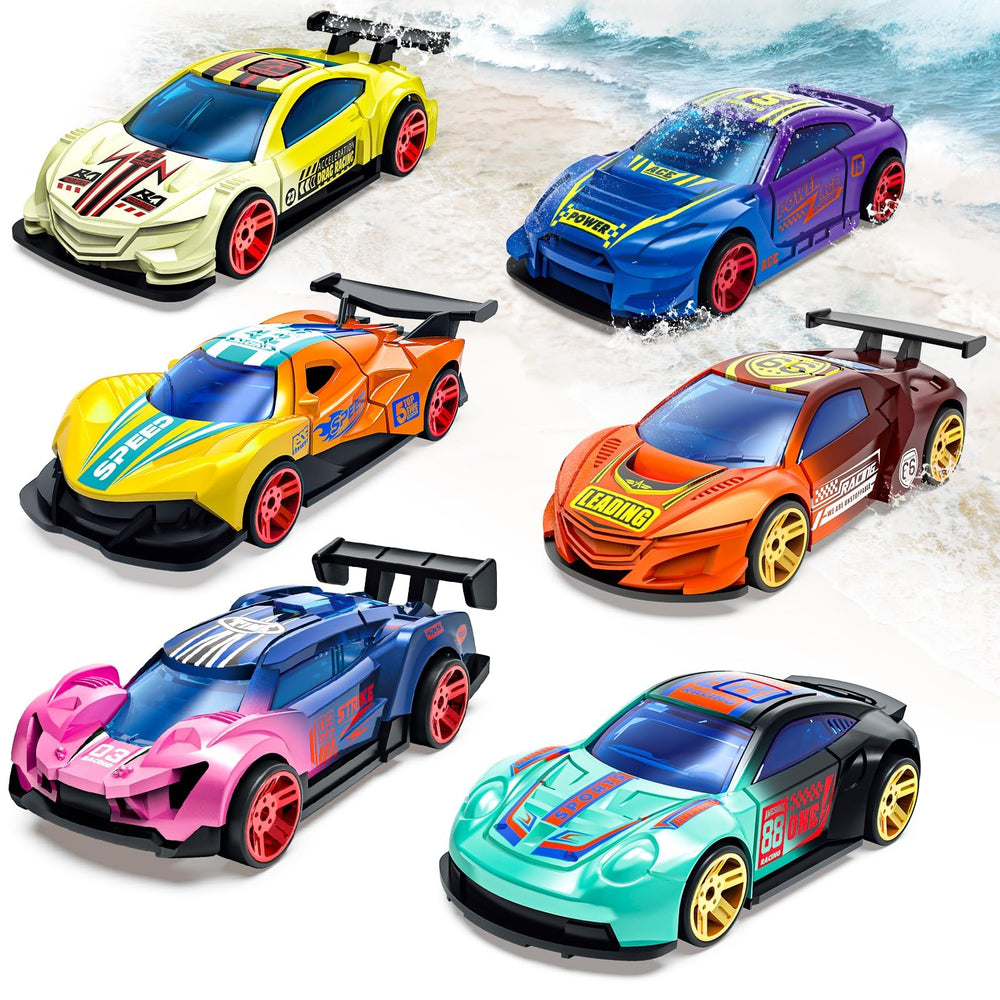 MACALOCA color-changing cars 6-pack on display, ideal for kids' collection and gifting.