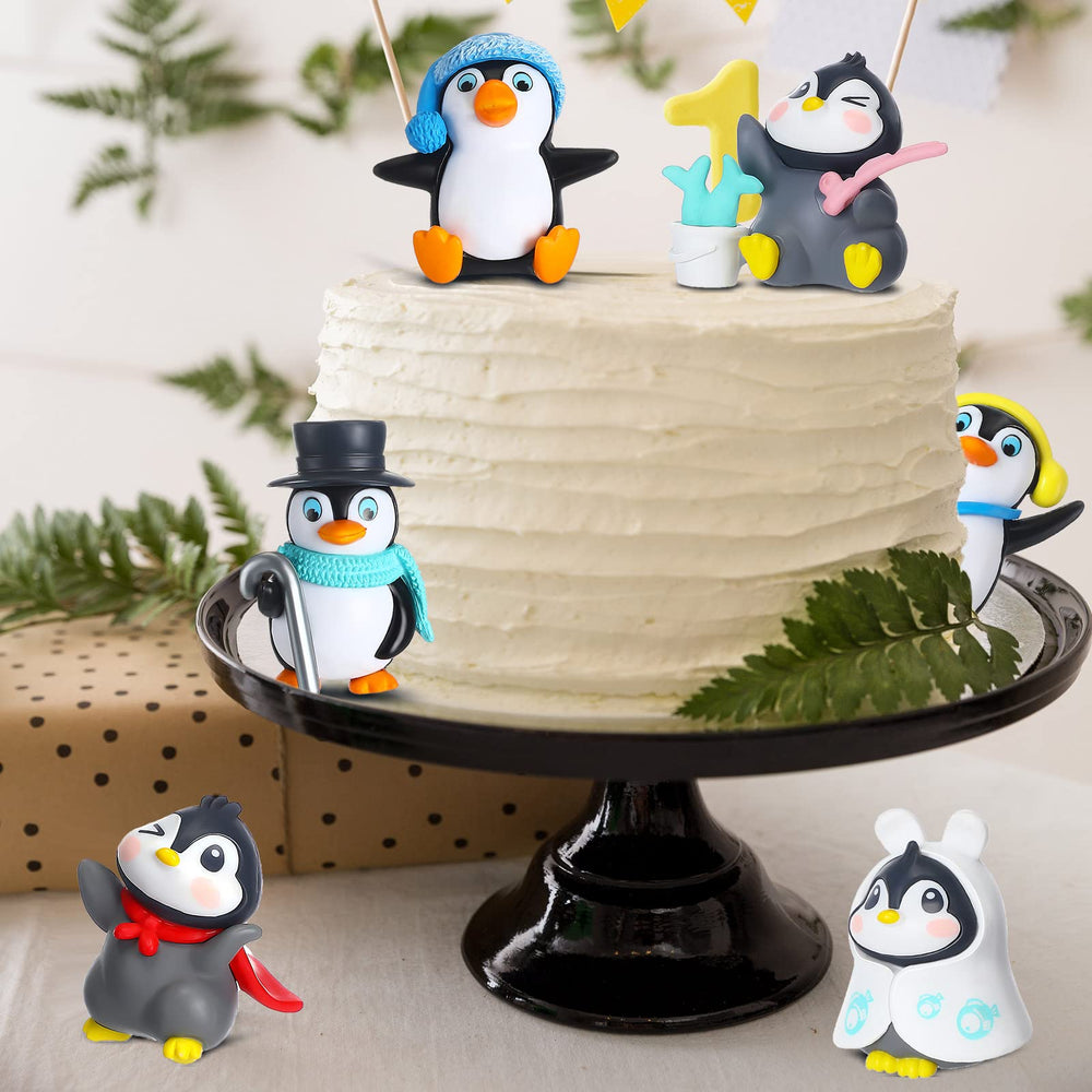 Macarrie penguin figurines in varied poses inspire playful learning and storytelling.