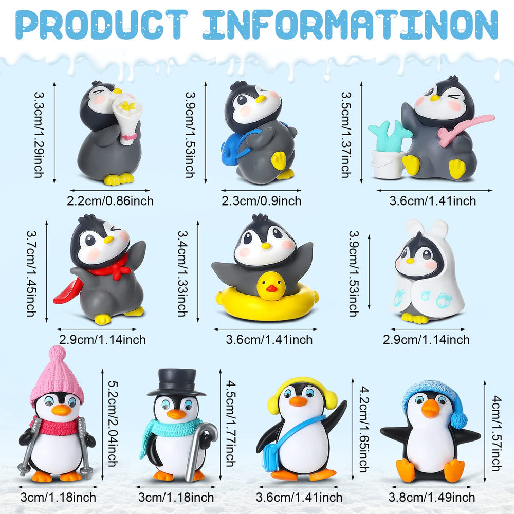 Macarrie winter penguin decor figures brighten shelves and dioramas.