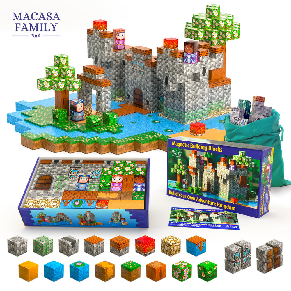 The large castle shown demonstrates expansive multi-set build possibilities.